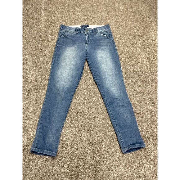 Democracy womens Ab Solution skinny jeans sz 8 9” rise blue jeans stretch denim - Picture 3 of 12